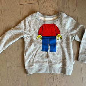 Gap Lego Figurine Kids Crew Neck Sweatshirt BRAND NEW, Size 4T
